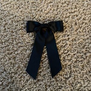 White Fox Bow Hair Clip